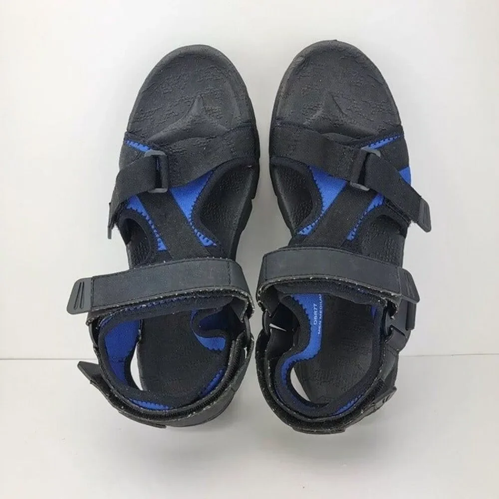 L.L. Bean Mens Size 8 Black Blue OBR77 Vintage Chunky 90's Water Hiking Sandals